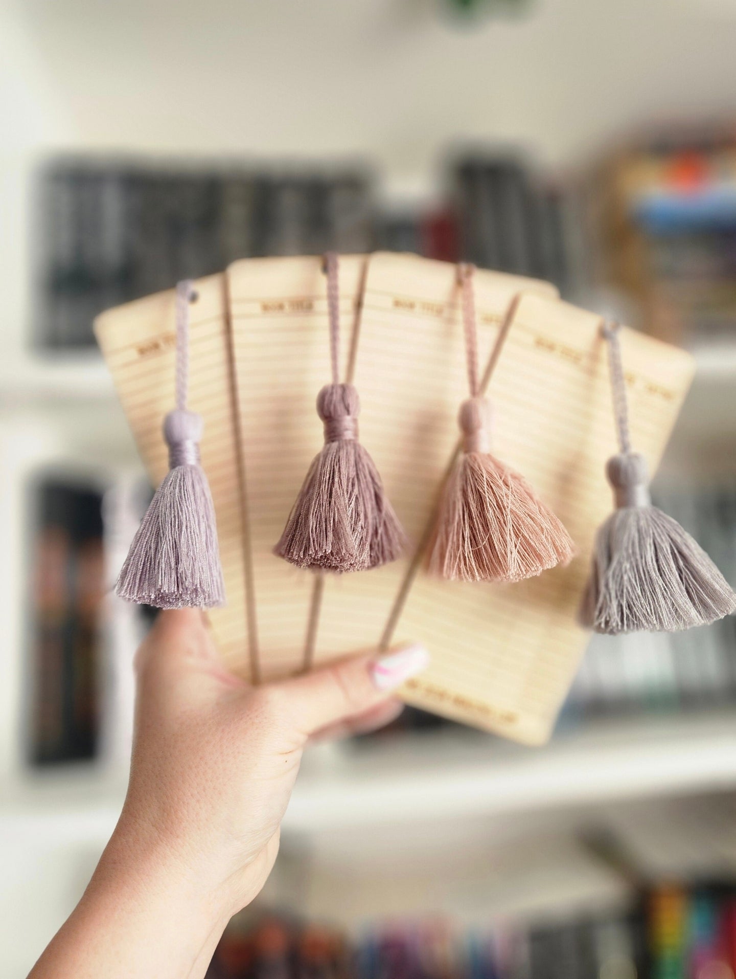 2025 Wooden Bookmark Reading Tracker with Choice of Tassel Color | Fillable Bookmark w/ 26 spaces | Bookish Reader Gift | Fun Idea for Book Club