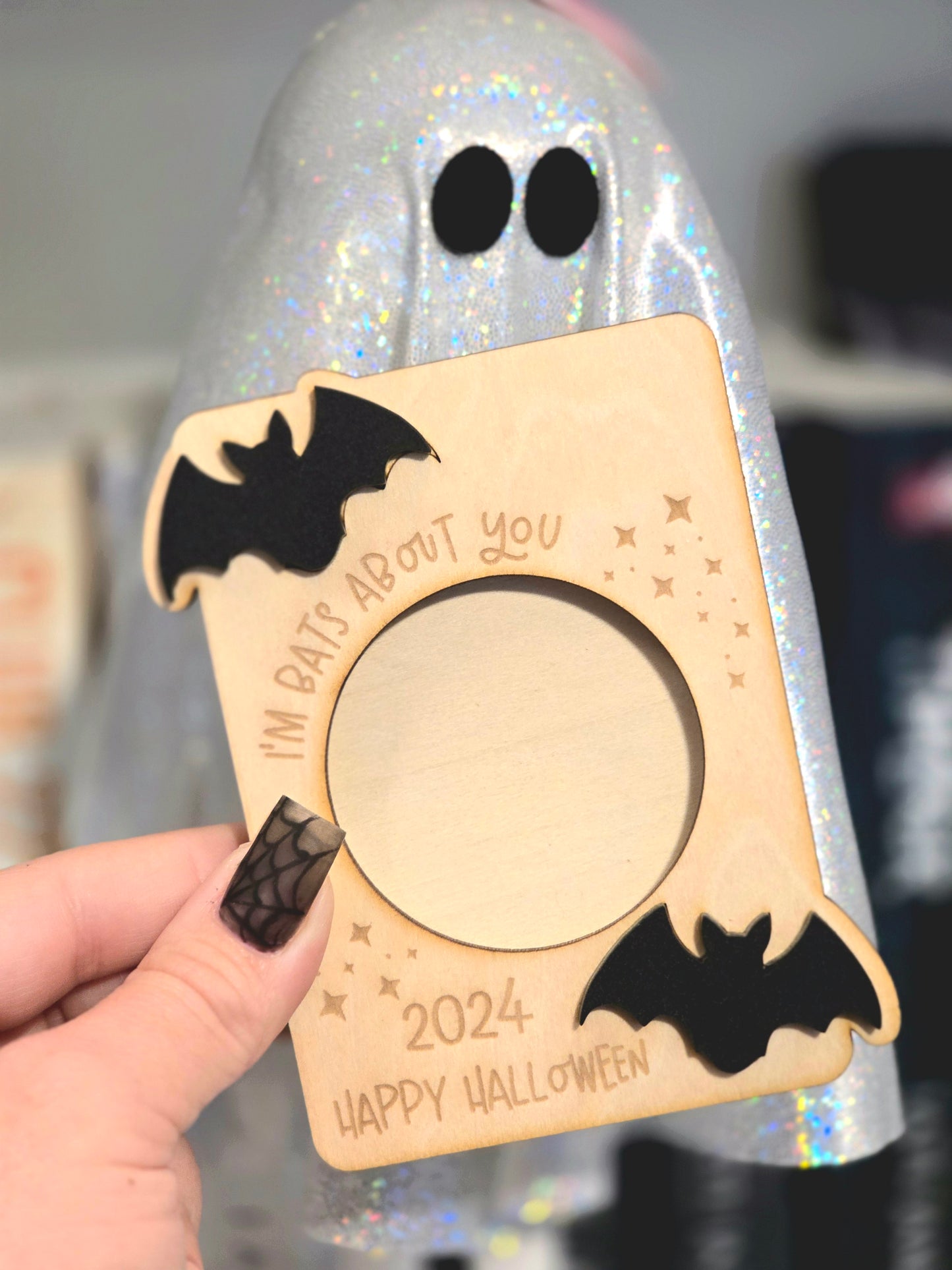 Pumpkin, bats, or ghosts Picture Frame Magnet | Pumpkin Patch Tradition | Gifts for Grandparents and Parents | Fits 2x3 inch photo