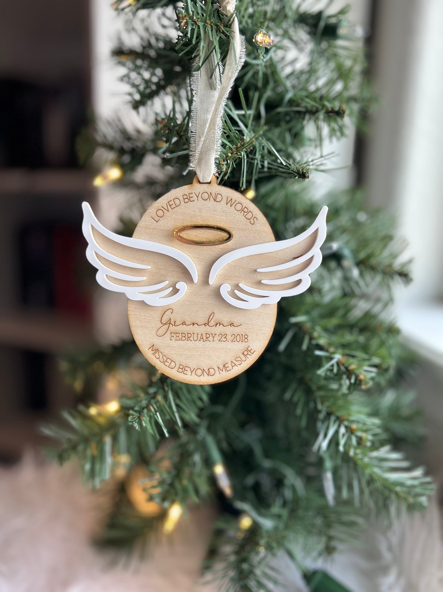 Personalized memorial Christmas ornament | Add name Date or Just the Year | Beautiful and simple Christmas ornament | holiday gift idea