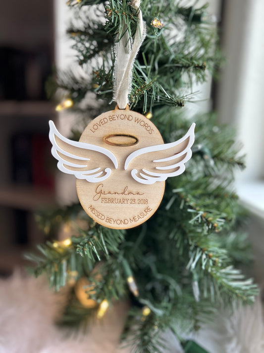 Personalized memorial Christmas ornament | Add name Date or Just the Year | Beautiful and simple Christmas ornament | holiday gift idea