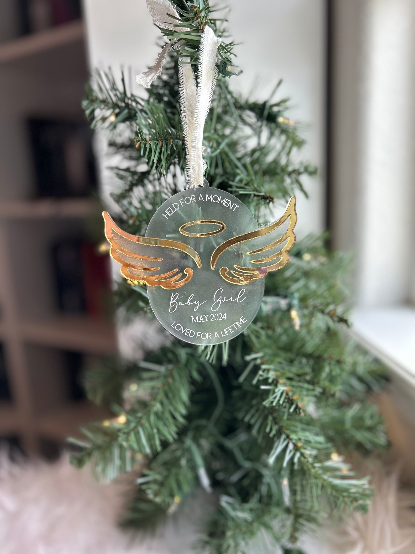 Personalized memorial Christmas ornament | Add name Date or Just the Year | Beautiful and simple Christmas ornament | holiday gift idea