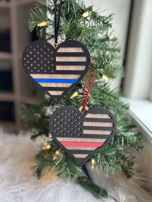 First Responder Police Officer & Firefighter Ornament | Can be Customized