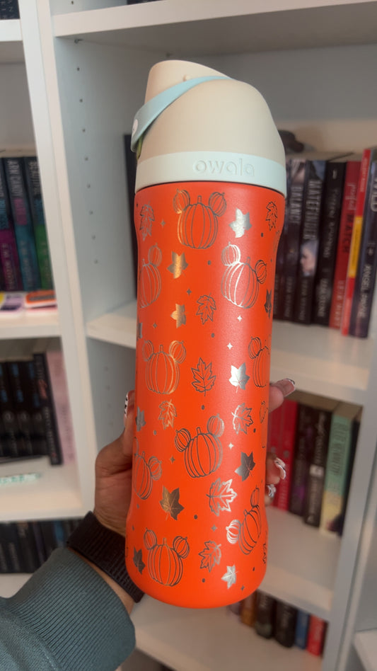 Mouse Themed Fall Pumpkin 24oz Orange Owala