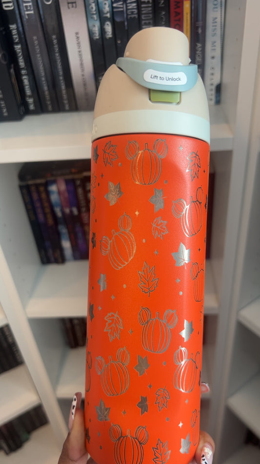 Mouse Themed Fall Pumpkin 24oz Orange Owala