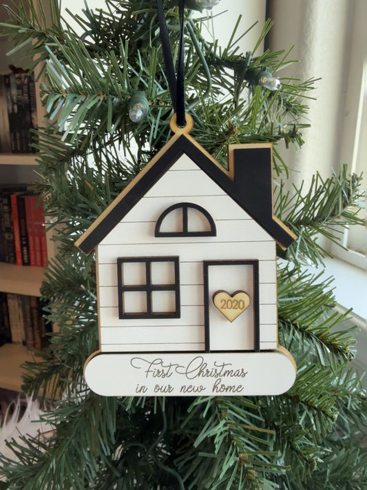 Customizable and New Home Christmas Ornament | New homeowner Gifts | Great for Realtor Present | Housewarming Gift Idea for New Owners